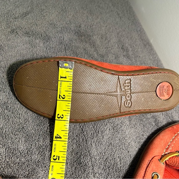 Camper | Red-Orange Leather Flats - Picture 9 of 9